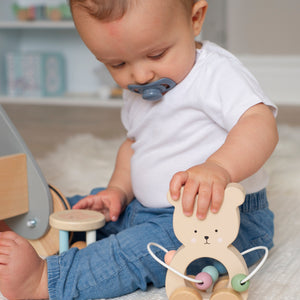 Pull Teddy with abacus