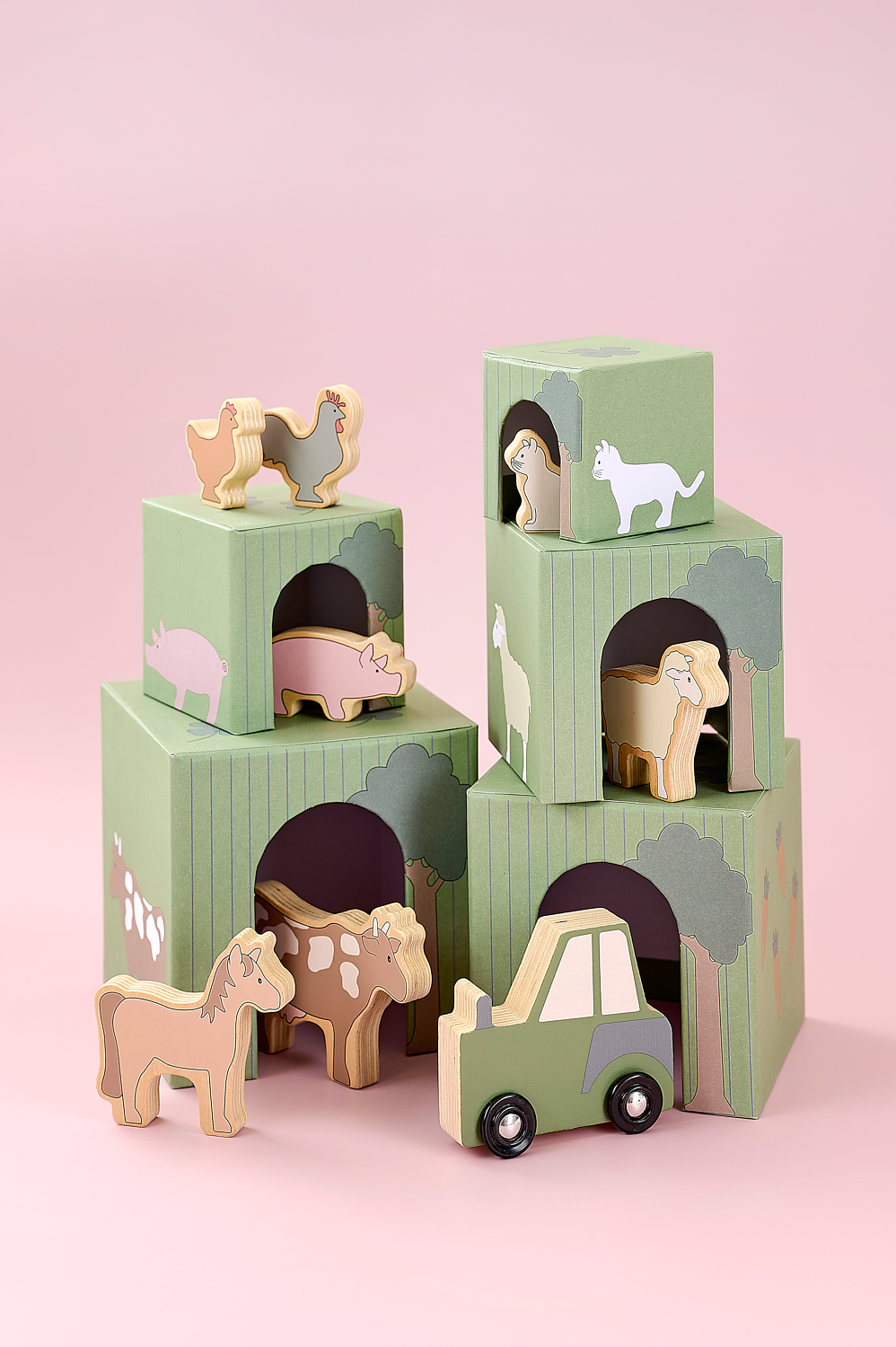 Stacking cubes farm