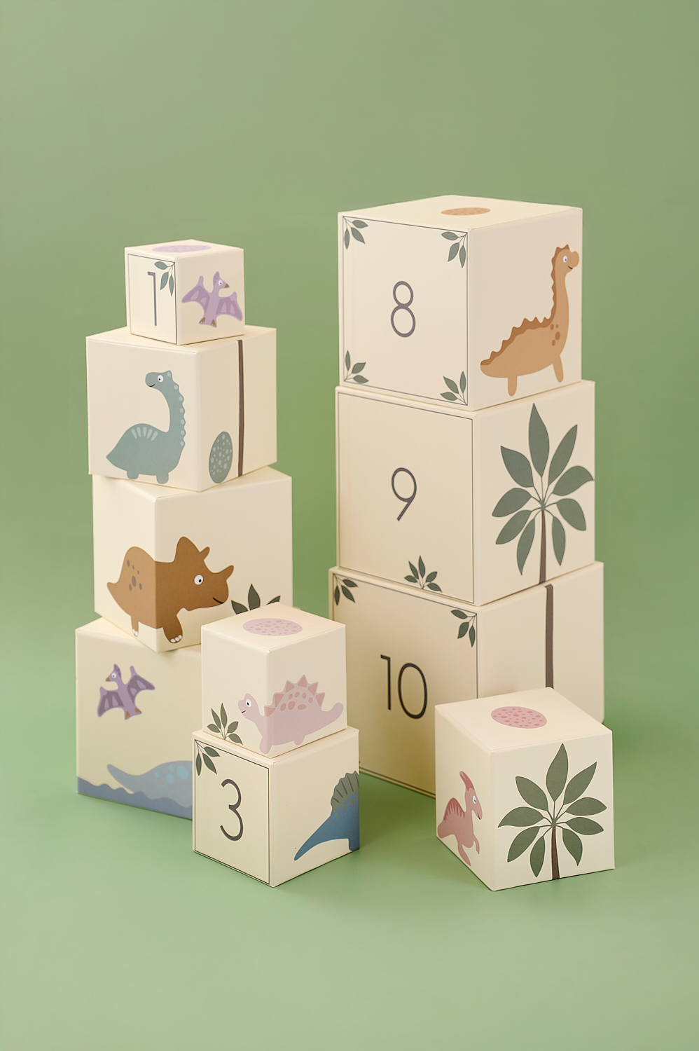Cubes 1-10 Dino
