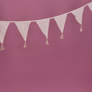Textile bunting, pink