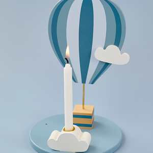 Candlestick air balloon blue