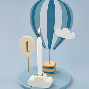 Candlestick air balloon blue