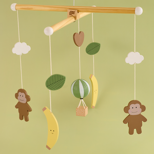 Wooden mobile Monkey