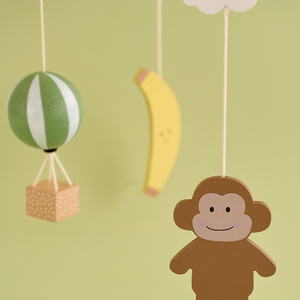 Wooden mobile Monkey