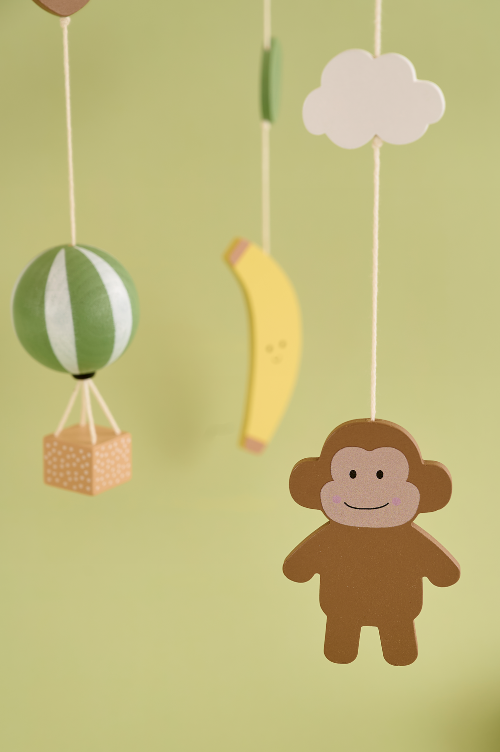 Wooden mobile Monkey
