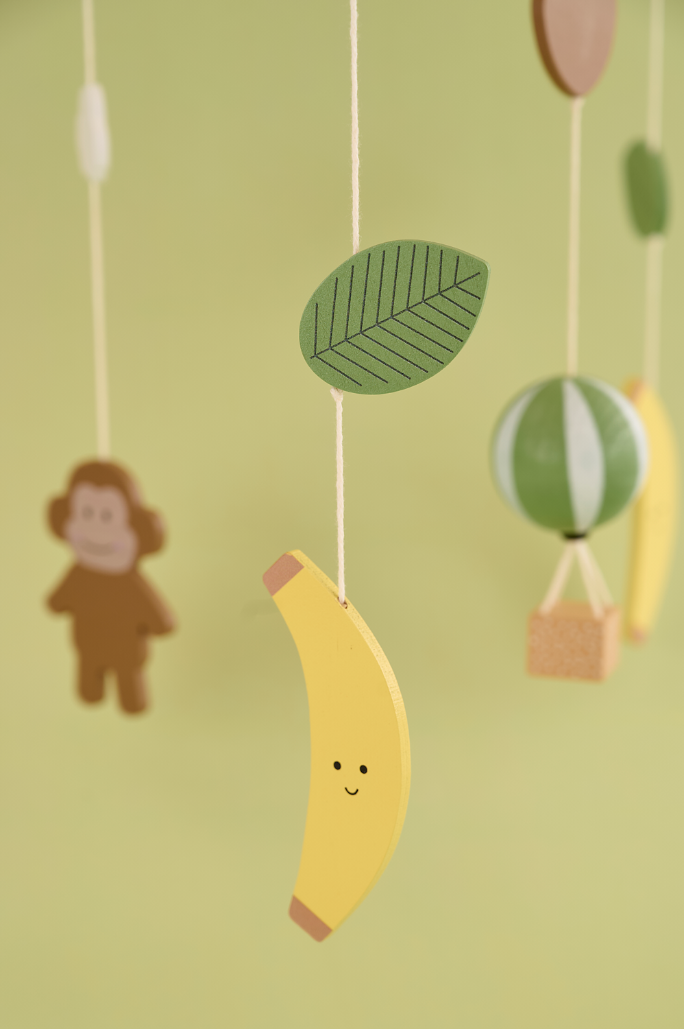 Wooden mobile Monkey