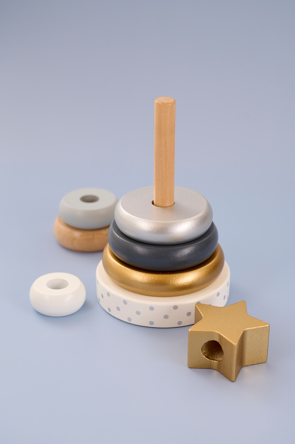 Stacking toy silver