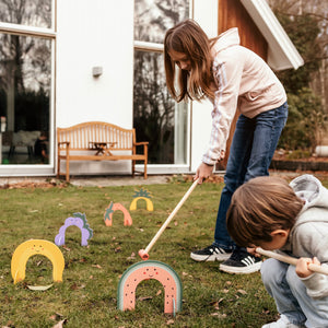 Croquet game fruits